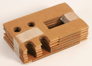 Corrugated packaging material